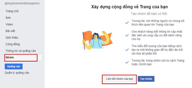 Các Bước Liên Kết Nhóm Với Fanpage Facebook